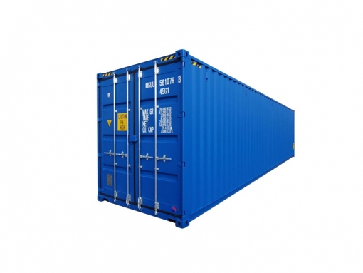 Conteneur 40 pieds High Cube, porte simple